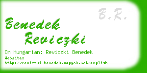 benedek reviczki business card